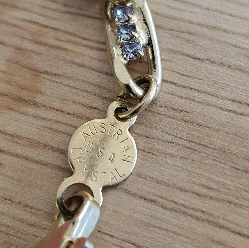 Austrian Crystal USA gold bracelet